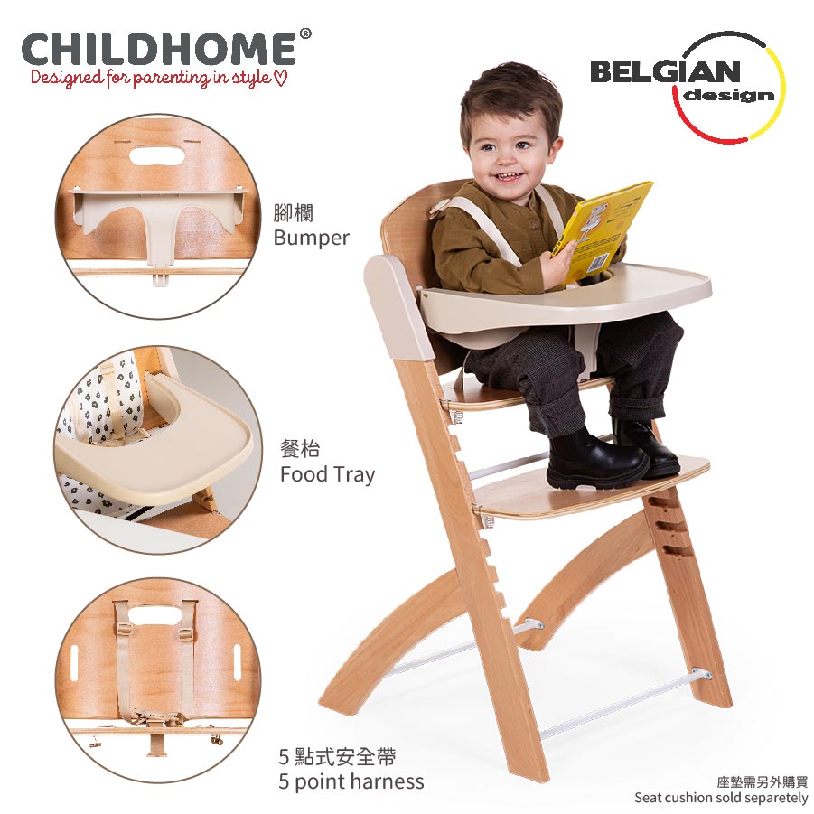 Childhome Evosit High Chair + Feeding Tray